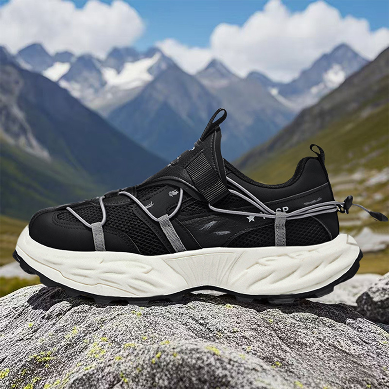 Los zapatos de hombre se pueden usar en todas las estaciones, la nueva tendencia, la punta redonda, todo fósforo, transpirable, sin cordones, plataforma, deportes, ocio, zapatos cómodos para hombre