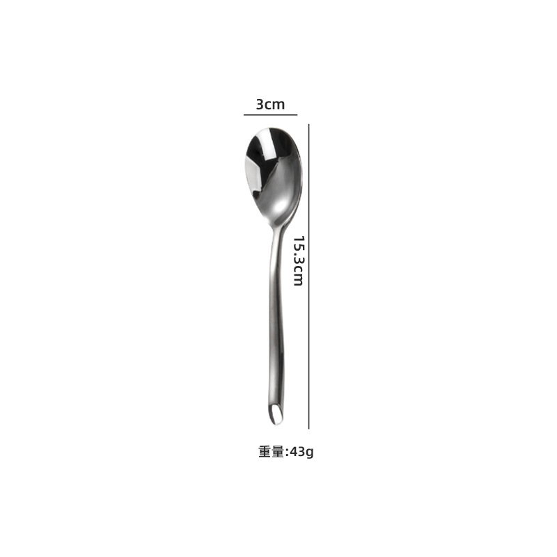 검은색 경사진 꼬리 티스푼