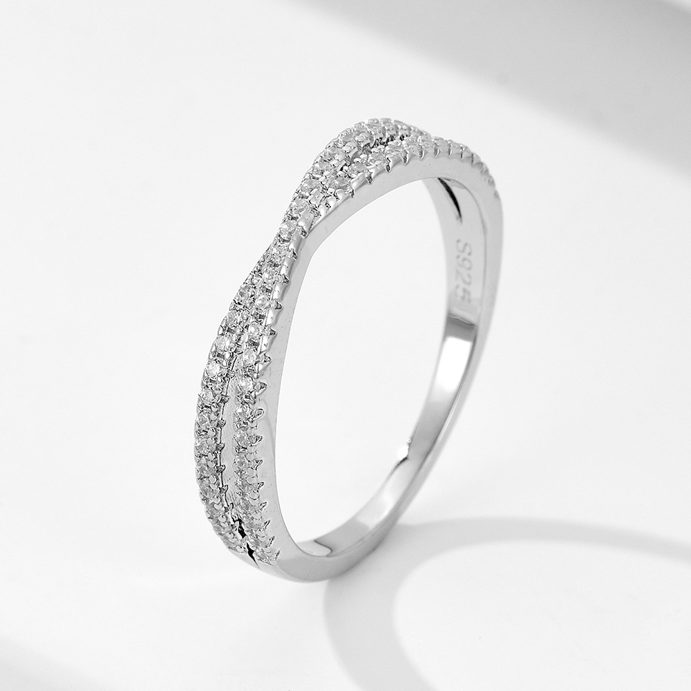 Anello di design in argento sterling 925 e zircone 5a donna_voghion.com