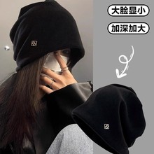 韩版百搭字母堆堆帽女款秋冬季休闲气质时尚大衣帽淑女帽子批发