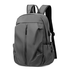 Double-shoulder bag for men, business backpack with logo, outdoor Oxford cloth laptop bag, casual student travel bag and school bag