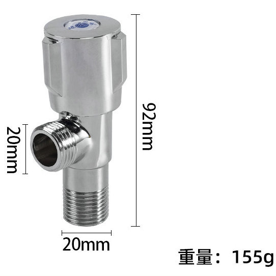 Válvula de ángulo colección completa 304 Acero inoxidable cobre triángulo caliente y fría interruptor de tres vías calentador de agua del inodoro válvula de entrada válvula de parada