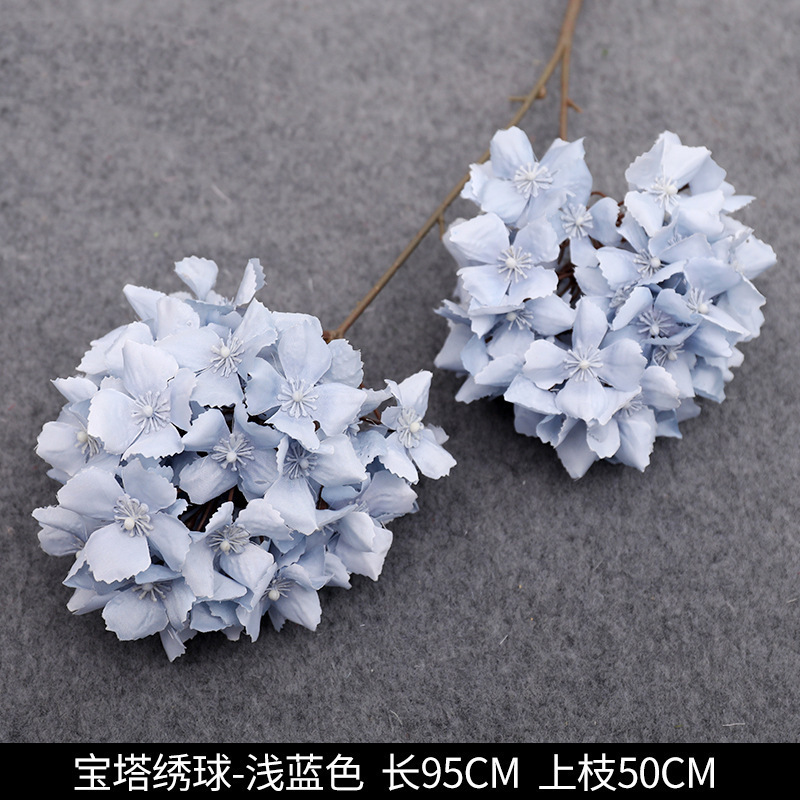 蓝色系仿真花婚礼婚庆场地场景布置道具装饰花艺花材花束假花批发|undefined