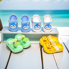 夏季男童女童中童小孩寶寶防滑兒童拖鞋男卡通包頭洞洞鞋女批發夏