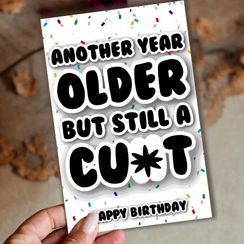 跨境幽默粗俗的生日贺卡大胆的设计适合送给朋友和家人搞笑生日卡|undefined