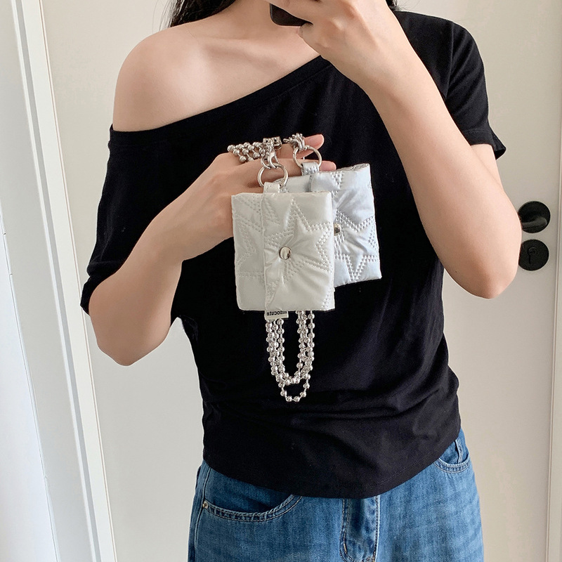 Korean Style Star Coin Purse for Students, High-Value Portable Data Cable Storage Bag, Portable Bluetooth Earphone Bag