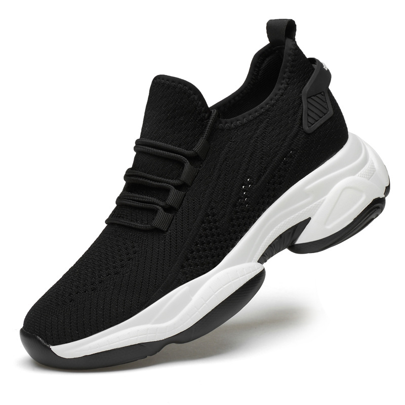 Invisible casual sports sneakers for leisure with shoelaces low-cut