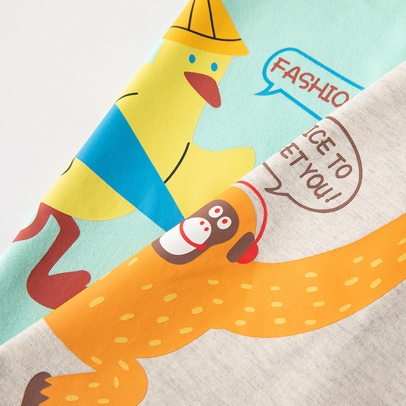 Suministro de transmisión en vivo de ropa para niños transfronterizos Camisa de fondo para niños de primavera Camiseta de manga larga para bebés de algodón puro para hombres y mujeres