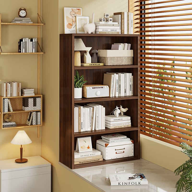 Solid wood bookshelf, home bookcase, children's storage cabinet, floor-standing shelf, living room bay window wall cabinet, storage cabinet