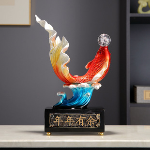 There Are More Than One Year, Such as Fish to Attract Wealth Ornaments, Living Room Wine Cabinet, Tv Cabinet, Koi Home Decoration, Housewarming Gift