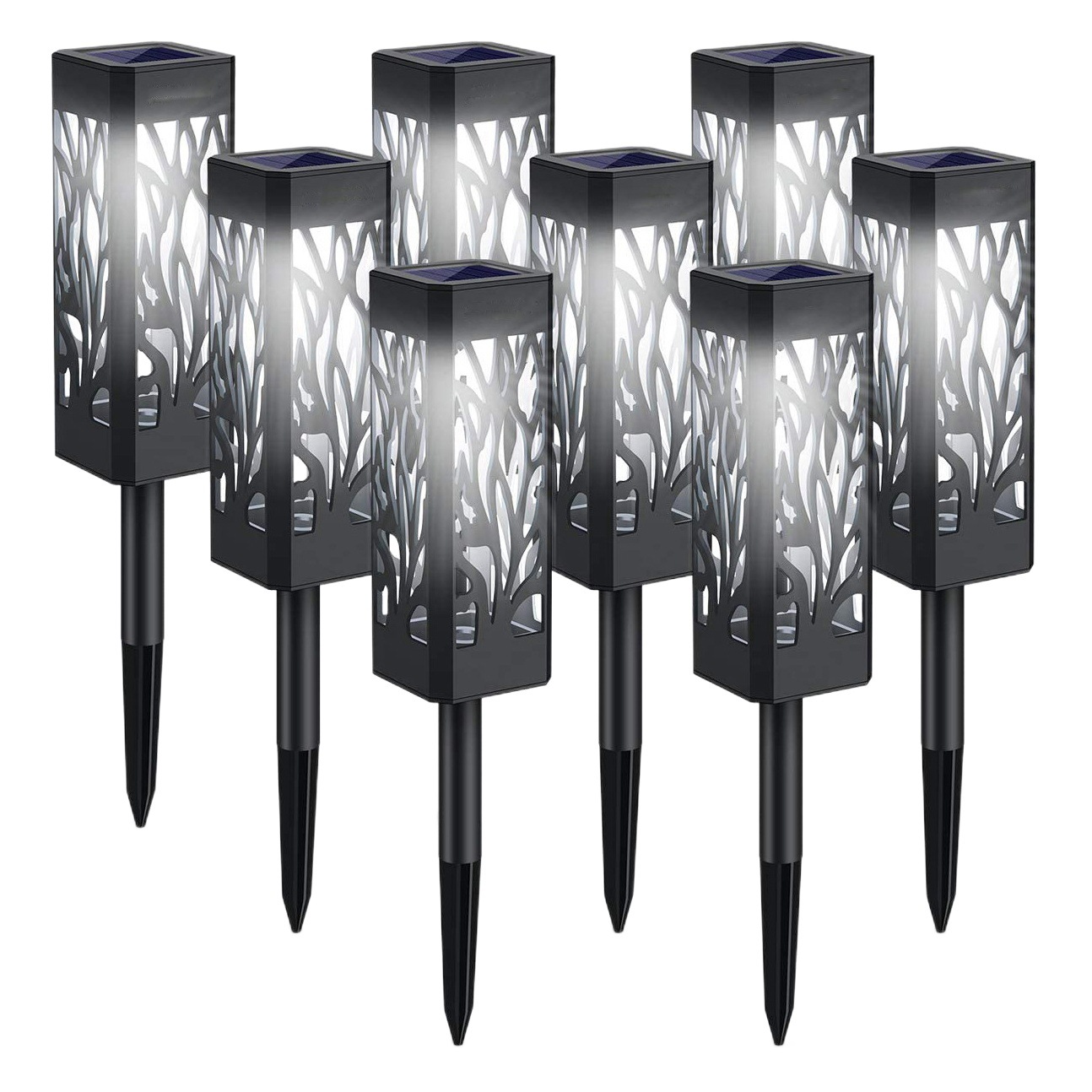 Hoja solar lámpara de césped hueco lámpara de enchufe de tierra nueva lámpara solar hueco Fuente de la fábrica transfronteriza