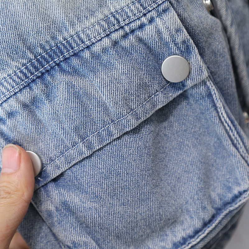 7261 Conjunto de chaleco para niños, moda para niños guapos, calle frita, ropa de verano, ropa de verano roja, traje de mezclilla de tres piezas, verano