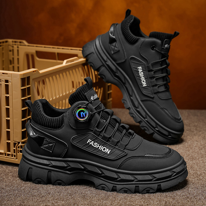 2025 otoño zapatos de hombre nuevos zapatos de estilo alto Martin hombre estilo británico retro zapatos de trabajo de suela gruesa botas casuales cortas