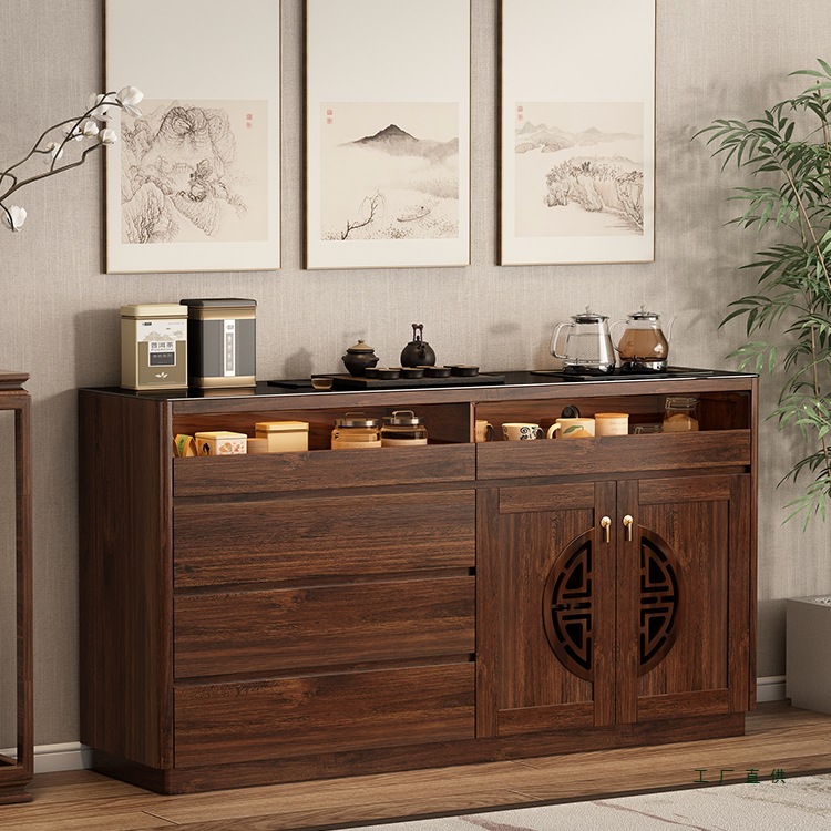 New Chinese-Style Tea Table, Smart Tea Bar Machine, 2025 New Model, Household Small Apartment Sideboard, Tea and Water Integrated Cabinet