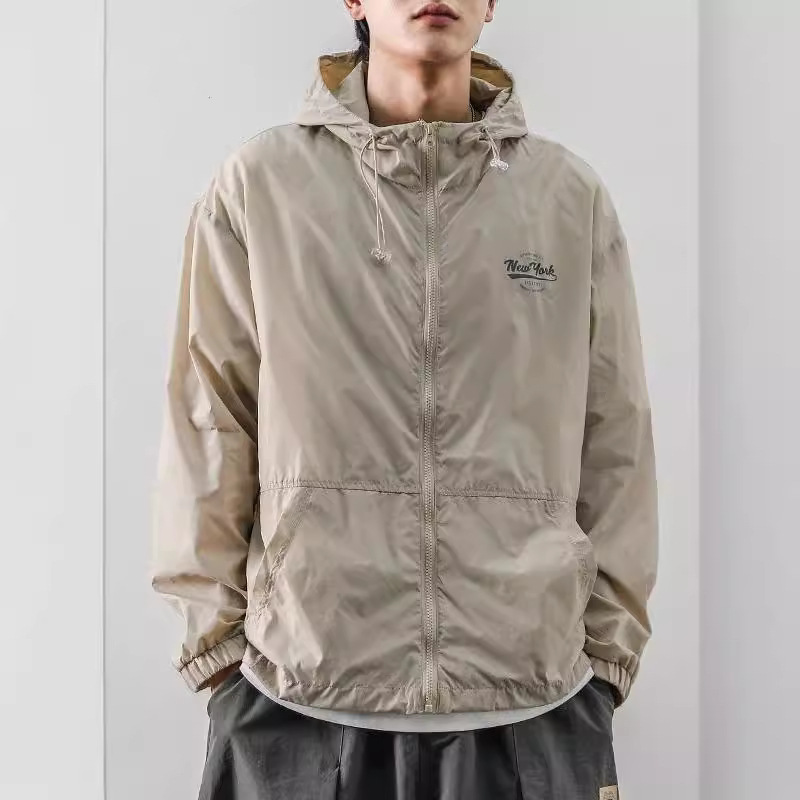 Summer Outdoor Sun Protection Clothing Men's Lightweight Breathable Jacket Trendy Brand Quick-drying Ice Silk Sun Protection Clothing Fishing Skin Clothing