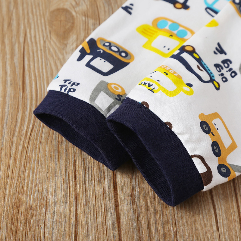 Spring And Autumn Little Children's Long Sleeve T-shirt Blouse And Pants Long Spot Cartoon Autumn Blouse And Pants Yellow Pullover Children's Clothing display picture 10