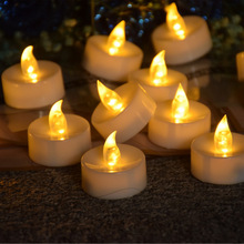 12个装情人节婚礼发光茶烛宗教圣诞节派对用品家居装饰led蜡烛灯