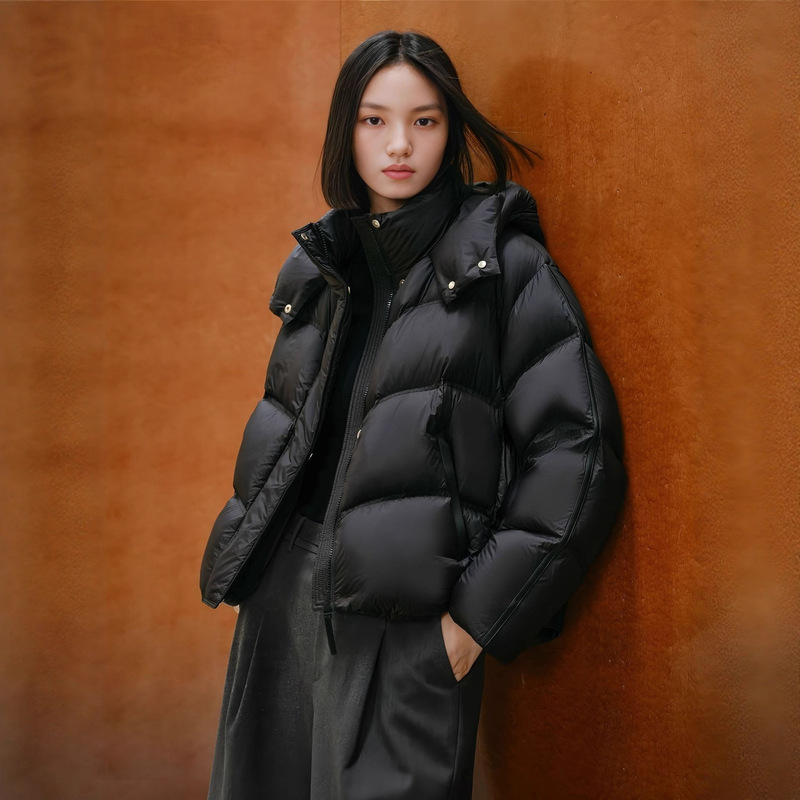 Domestic Niaojia 2025 New Winter Women's Fashion Hooded Warm Puff down Jacket A1Acf4301