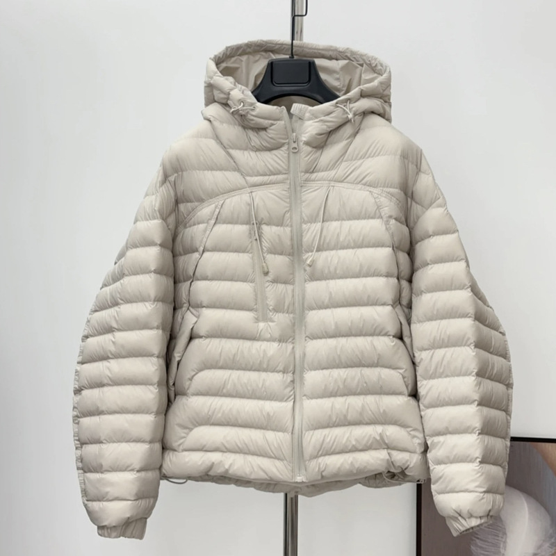 白鸭绒轻便羽绒服女短款2025新款韩版连帽宽松时尚保暖轻薄外套|undefined