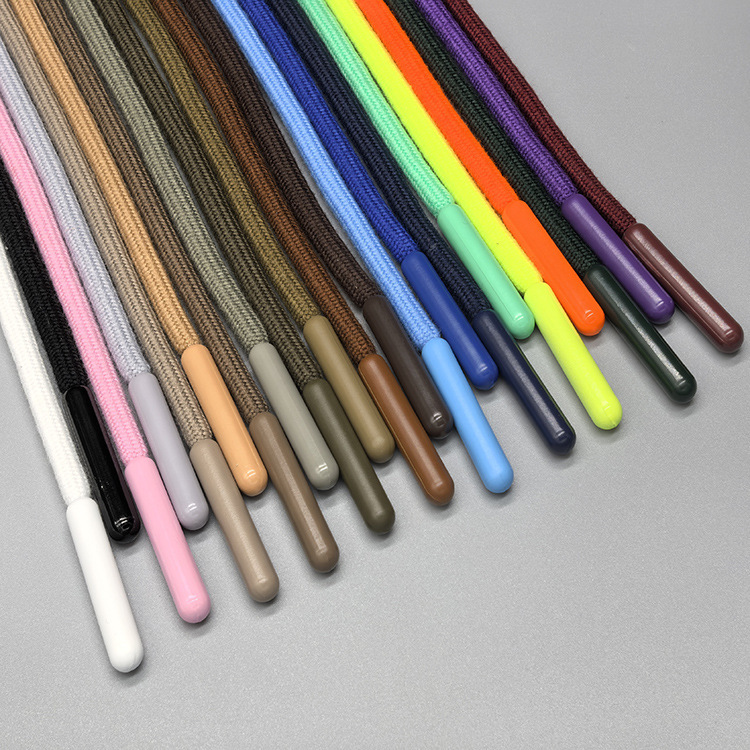 Sports pants waist rope 5MM thick solid round rope color metal head sweater hat drawstring casual pants waist rope