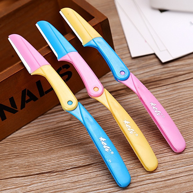 可俐摺疊式修眉刀雙刀頭腿毛腋毛器套裝美妝工具源頭廠家批發