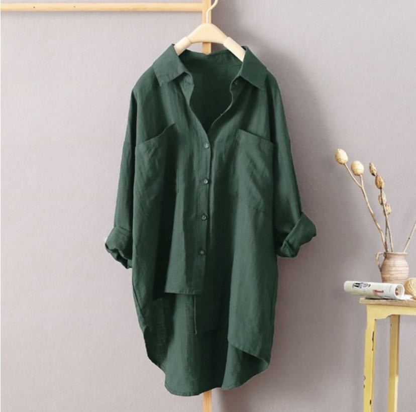Solid color autumn shirt for leisure