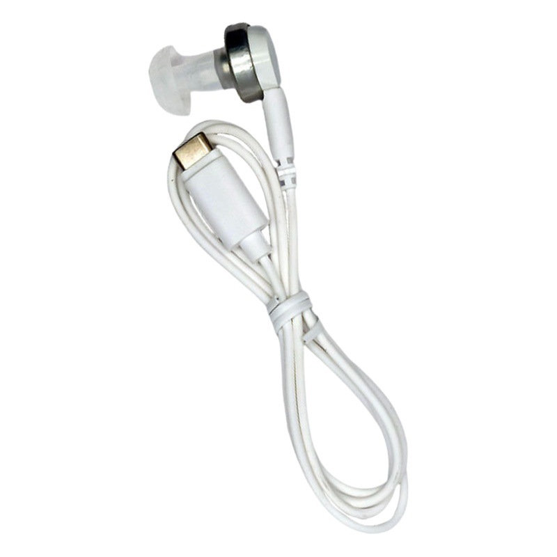 Caja de audífonos auricular cable de un solo oído binaural tipo-c interfaz cable universal del auricular cable para ancianos sordos