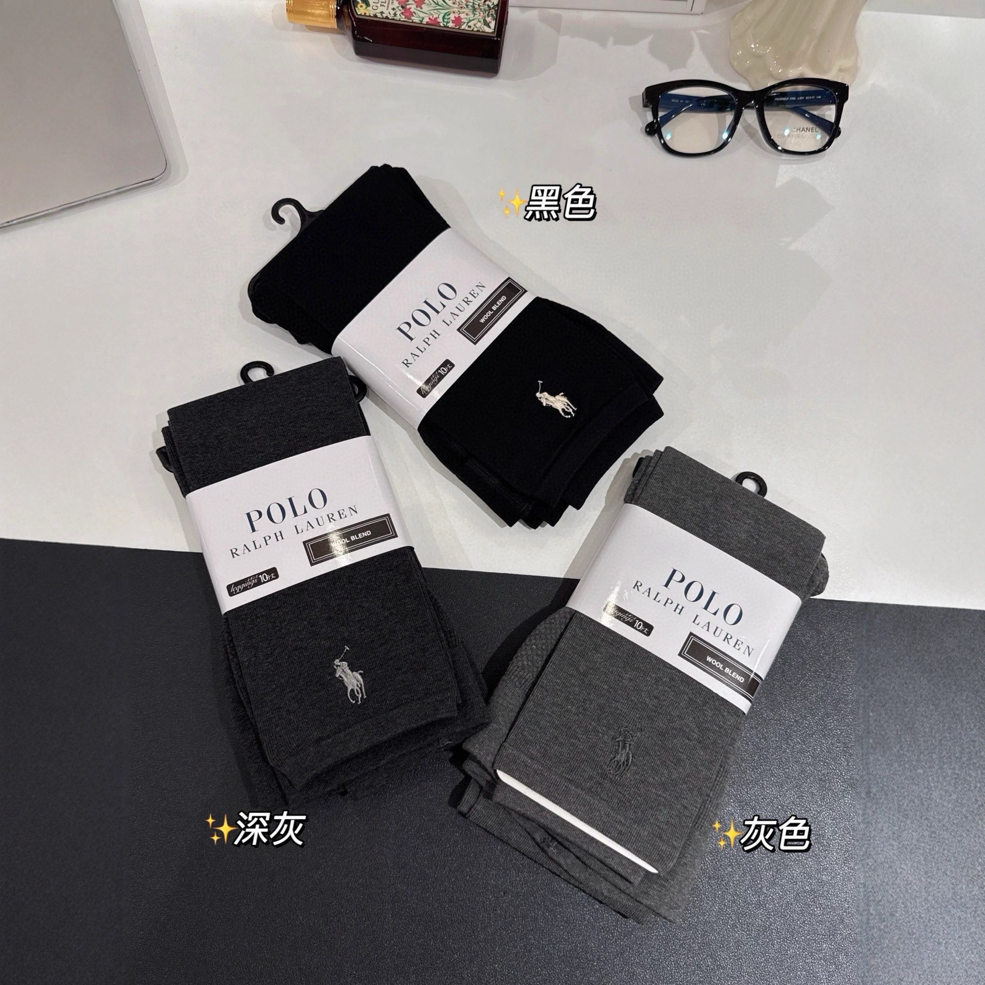 日本专柜原版拉夫小马标刺绣微压螺纹打底裤女显瘦舒适代购九分裤