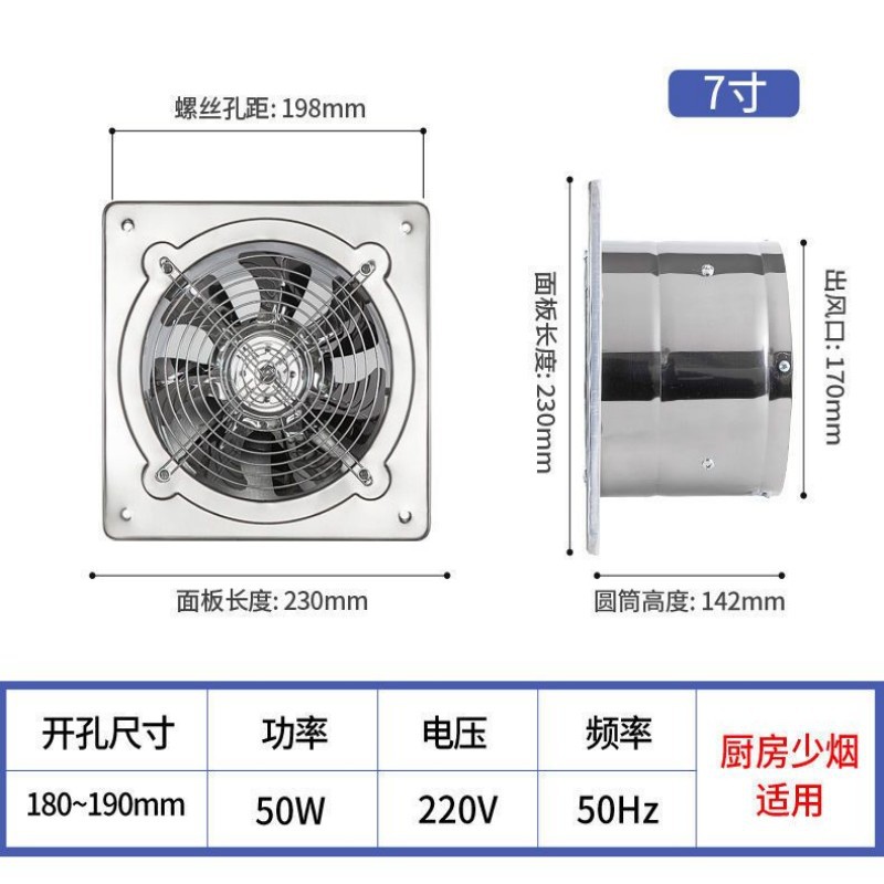 [7 inches 175mm] cr stainless steel (lower wind force)