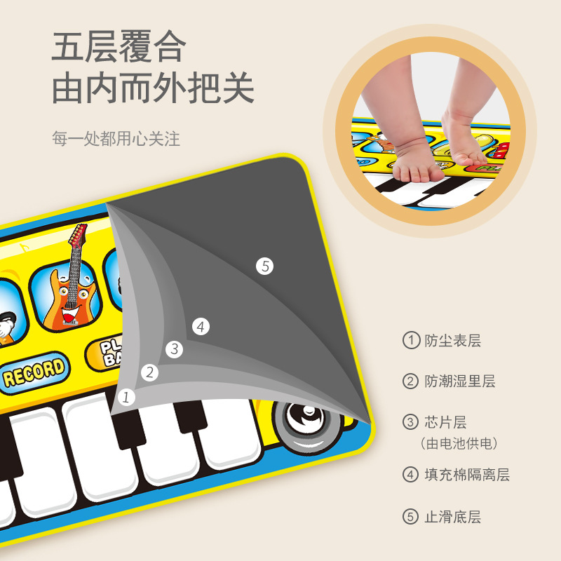 宝宝踩脚钢琴音乐毯益智儿童多种功能乐器音乐游戏地毯 跨境新品