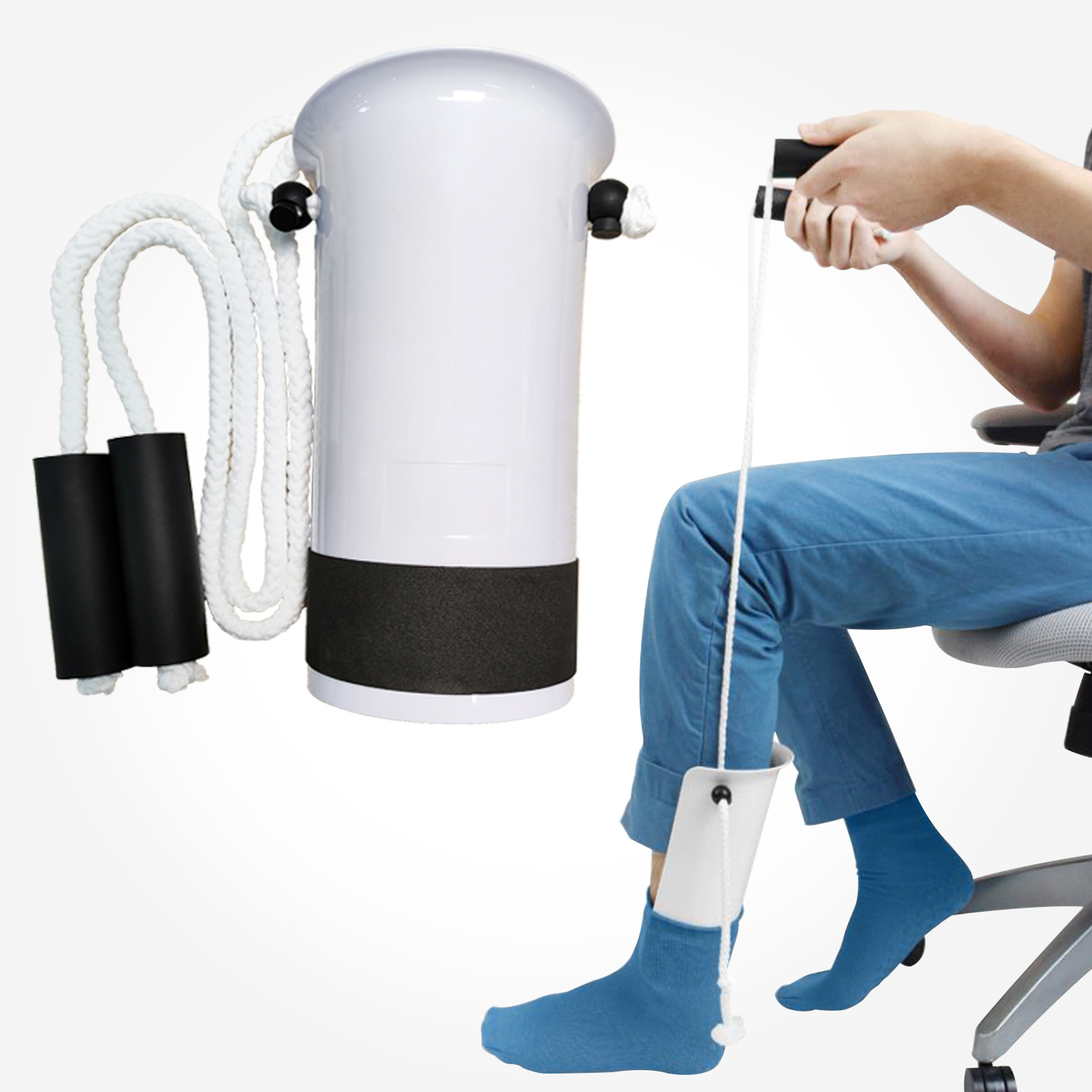 Directo de fábrica transfronteriza ancianos mujeres embarazadas calcetines sin cintura puller calcetines tipo cuerda dispositivo auxiliar calcetines perezosos