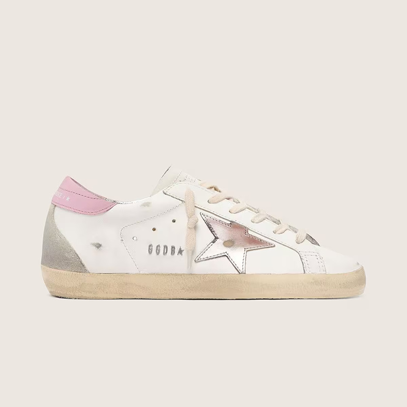 Golden Goose Super-Star Low White Silver Pink GWF00102.F004662.11531