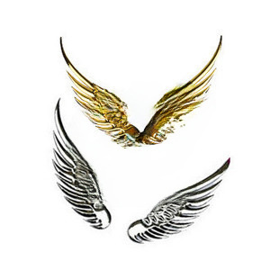 Car accessories metal sticker 3D golden and silver eagle wings Angel wings Eagle Angelic car sticker