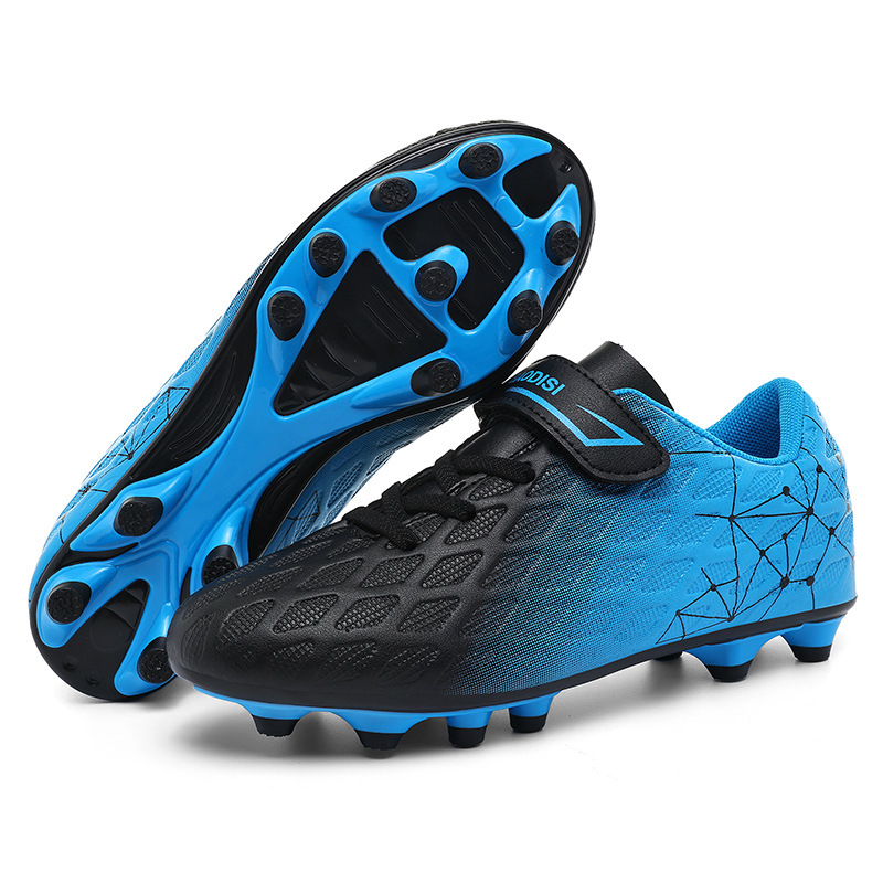 New cross-border Velcro football shoes for children, breathable long-studded training soccer shoes, lawn wear-resistant sports shoes New cross-border Velcro football shoes for children, breathable long-studded training soccer shoes, lawn wear-resistant sports shoes