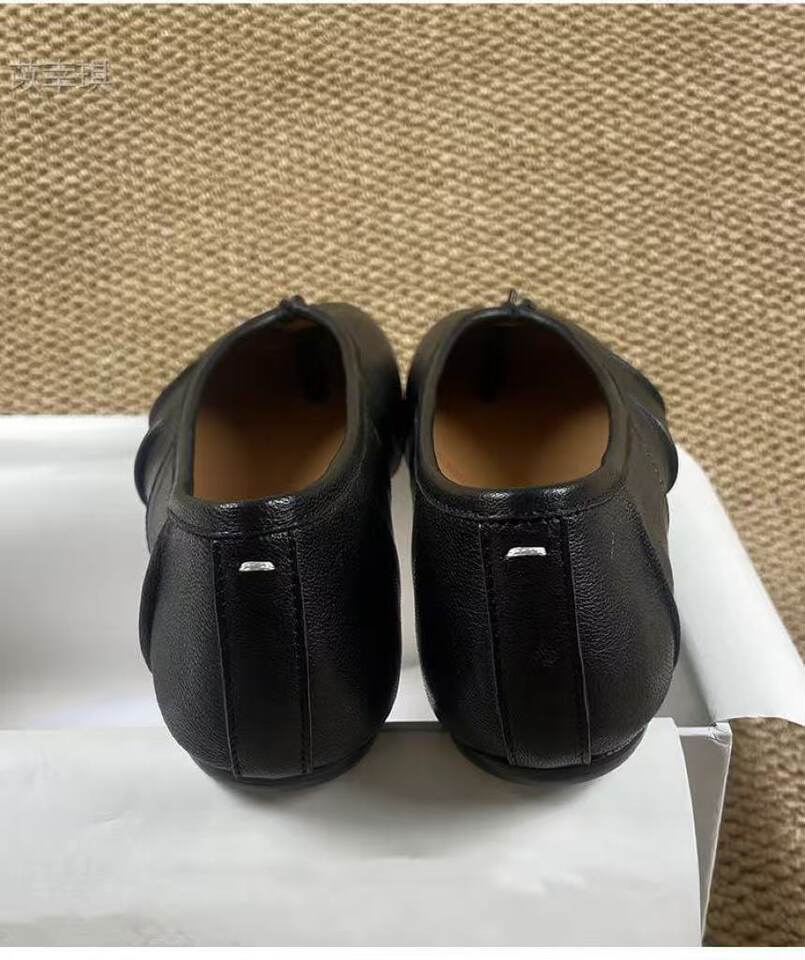 Giày Mary Jane nữ da cừu mũi tách ngón, gót thấp dưới 3 cm, kiểu lười xỏ chân — Hàng có sẵn màu đen, Màu nâu chi tiết 8