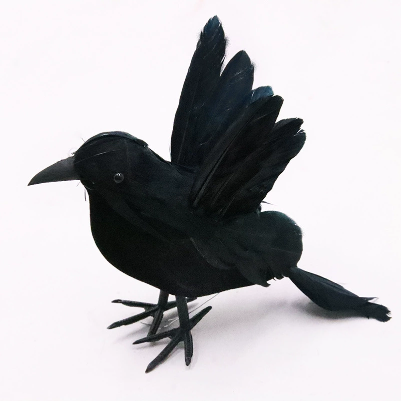 Bubble 绒 Crows Black Map Black Simulation Crow Sacrifice Halloween Decoration Private Private Propero Manufacturer Direct Conferry
