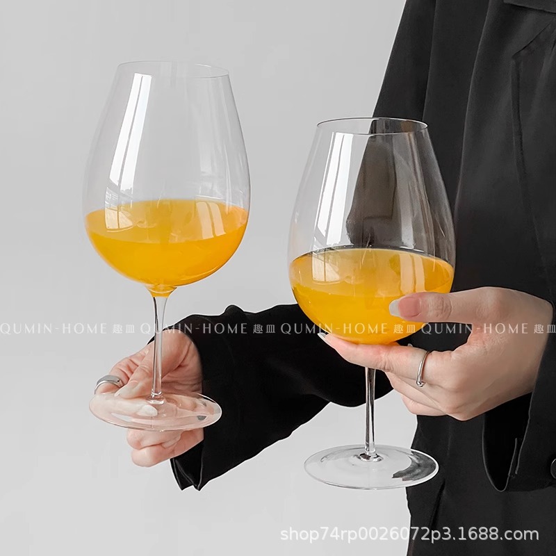 쿠민 유럽식 레드 와인 유리 라이트 럭셔리 버건디 와인 유리 하이 엔드 대형 고블릿 가정용 유리 와인 유리