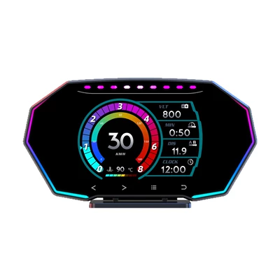 Vehicle HUD: Consumption GPS Speed Slope Meter