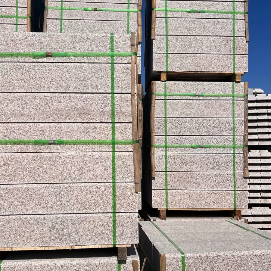 定制粉红麻机切面樱花红批发火烧面台阶外墙干挂蘑菇花岗岩高硬度