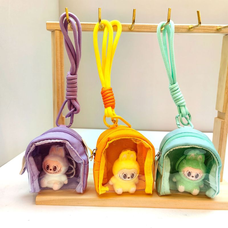 新しいキーホルダーペンダントバッグ、厚くて透明度の高い人形のお出かけバッグ、ショルダーバッグ、キャンディー接着剤ウォーキングバッグ卸売|undefined
