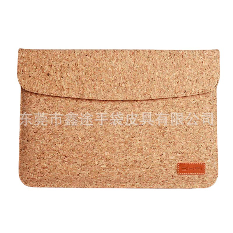 Factory Direct Sales Cork Laptop Bag, Environmentally Friendly Wood Grain Computer Sleeve Bag, Waterproof Computer Protective Sleeve