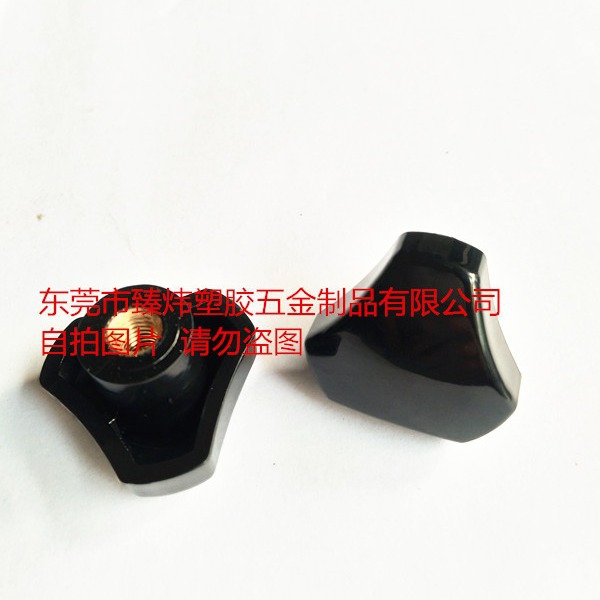 32#三角 梅花 旋钮 手拧 手柄 塑胶头 螺帽 胶头螺母m5/m6/m8