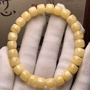 Natural Beeswax Russian Material Straight-Cut Bracelet, Rich and Full of Wax, Tiger Skin Pattern Single Circle Bracelet, Cultural Toy Accessories Wholesale