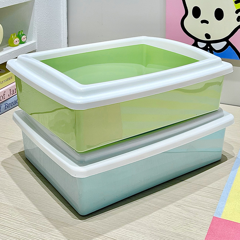 卸売猫トイレ半密閉型猫トイレ無料猫砂スコップシンプルな猫トイレ猫ケージ小型オープン猫トイレ|undefined