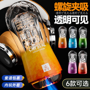 Jiuai Crystal Airplane Cup Non-Automatic Cup Heated Telescopic Fiji Cup Male Masturbation Adult Sex Toy