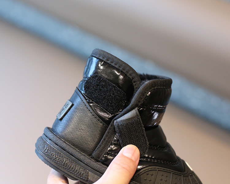 Children's Snowy Boots 2023 Winter Girls' Cotton Boots Warm and Waterproof Boys' Short Boots with Plush and Thickened_voghion.com