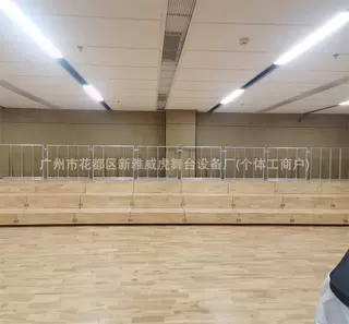 学生合唱阶梯台三层实木伸缩式合唱台木质抽拉式带护栏合唱台