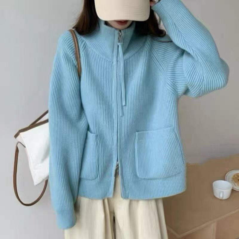 毛衣外套女宽松秋冬新款慵懒风休闲洋气外穿针织开衫小个子上衣|undefined