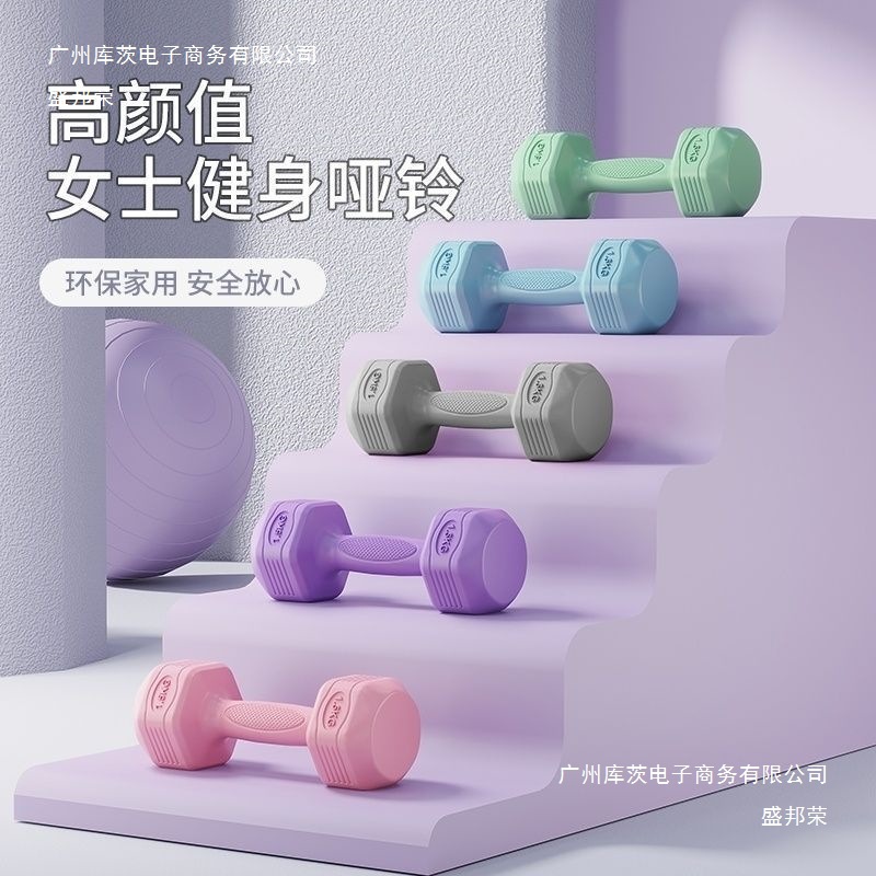 新款哑铃女士健身家用器材初学者练臂肌小学儿童男一对小哑铃中国