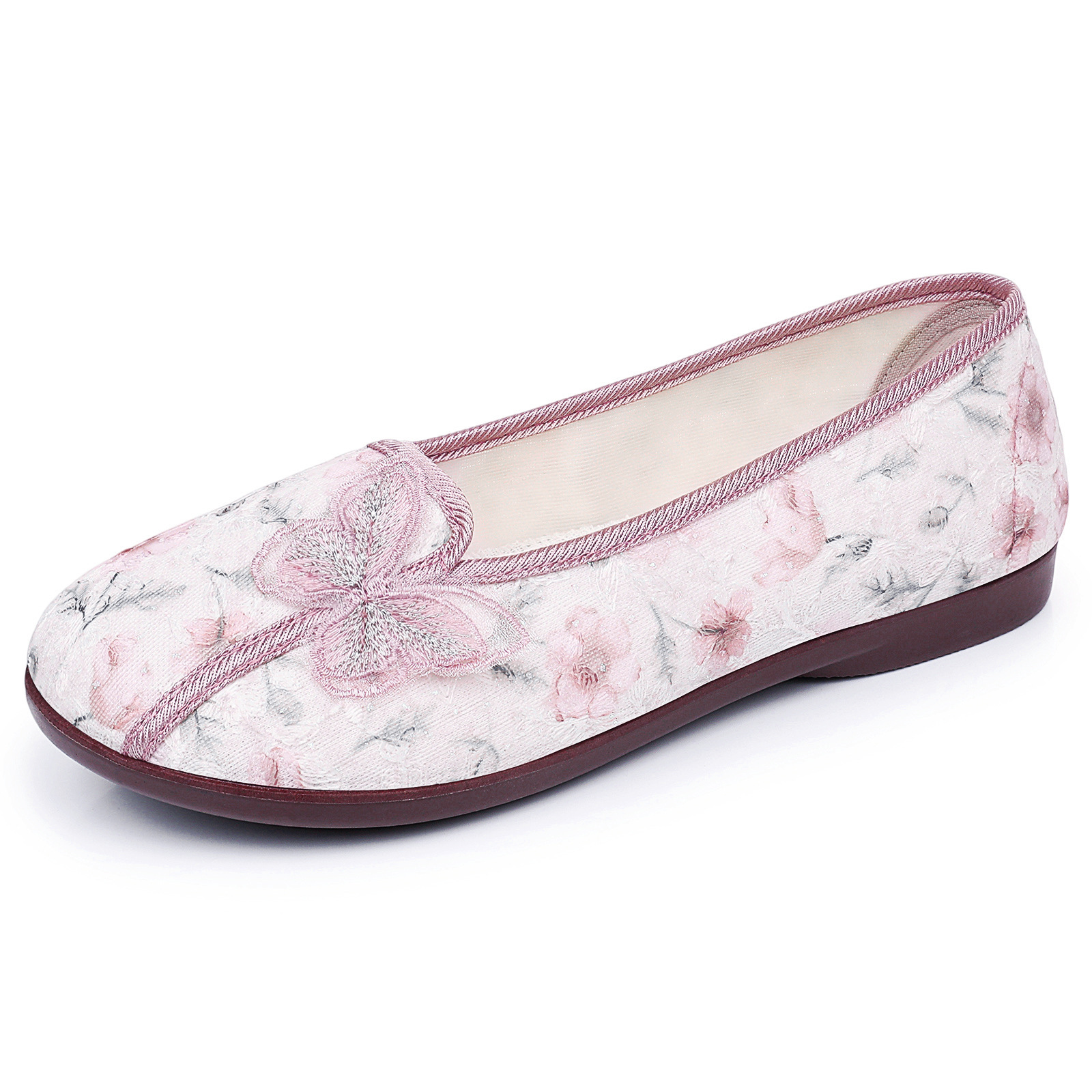 Viejos zapatos de tela de Beijing para mujeres de verano nuevos zapatos bordados transfronterizos cómodos zapatos de boca superficial cómodos zapatos de madre suaves ligeros image 7